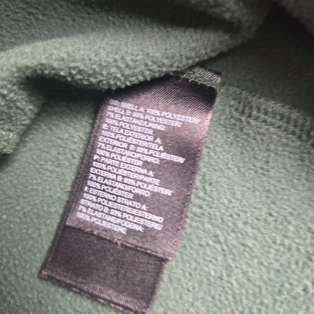 The North Face 1/2 Zip Fleece Pullover Mens Large Green Jacket EUC Long Sleeve S
